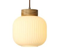 Lustre Japonais rétro à Une tête avec culot E27 - Suspension en Verre à Haute Transmission Lumineuse, idéale pour la décoration intérieure
