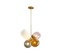 Lustre, Lampe de lustre moderne à LED, lampe suspendue en verre de ballon de haricot magique moderne nordique, luminaire suspendu, lustre créatif, personnalité moderne, chambre à coucher, salle à mang