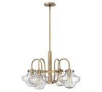 Lustre Lampe Suspendue Plafonnier Brossé Caramel Verre Acier D 66,7 CM