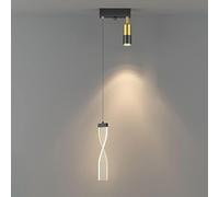 Lustre, lampes suspendues en spirale avec spot de plafond pouvant être tourné à 360 ° réglable en lumière acrylique plaque de guidage lustres éclairage décoratif minimaliste compatible avec Be
