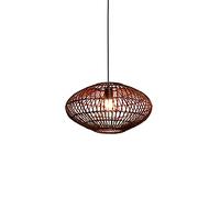 Lustre Lanterne Japonais en Bambou tissé à la Main - Suspension en rotin et Osier, Abat-Jour en Bambou E27, idéal pour Un Restaurant ou Un Club Tatami