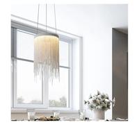Lustre LED à chaîne de Style Moderne pour Salon, Chambre Nordique, décoration d'intérieur, Salle à Manger, Magasin de Tissus, luminaires à chaîne à Pampilles (diamètre 20 cm)