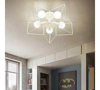 Lustre Led À Cinq Branches Pour Salle À Manger, Salon, Bureau, Chambre À Coucher, Couloir, Balcon, Chambre D'Enfant, Minimaliste/Blanc/Un