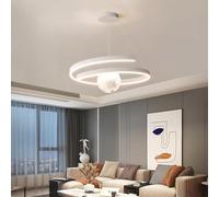 Lustre LED Chambre D’Enfants Moderne 65w Espace Star Suspension Lumière Suspendue Acrylique Planète Terre Boule Art Décor Intérieur Fantaisie Enfants Éclairage Dess, B Style-White, 80CM