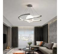 Lustre LED Chambre D’Enfants Moderne 65w Espace Star Suspension Lumière Suspendue Acrylique Planète Terre Boule Art Décor Intérieur Fantaisie Enfants Éclairage Dess, A Style-Black, 60CM