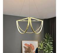 Lustre LED géométrique Post-Moderne à intensité Variable en Or Noir, éclairage d'intérieur Tendance, Lampes suspendues, Lustre pour Salon, éclairage Moderne(60cm)