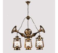 Lustre, led le lustre moderne lampe pastorale V intage corne verre e27 lustre rétro industriel metal metro feux de fer cafe bar restaurant salon salon la maison décorative lampes de plafond hangi