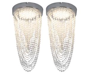 Lustre LED plafonnier plafonnier lampe en cristal, suspension cristal chromé, 12W 910lm 3000K, DxH 20x34 cm