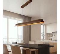 Lustre LED Suspendu en Bois, plafonnier pour Salle à Manger, Suspension Design à intensité Variable pour Salon, Lampe Suspendue Naturelle à Hauteur réglable pour Salle à Manger, Bureau, cuis