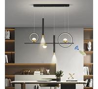 Lustre LED Suspension De Restaurant D'intérieur Simple Barre Moderne Lampe Suspendue Salon Avec Télécommande Plafonnier À Intensité Variable Projecteur Bureau Réglable En Hauteur Salle D'étude Café,B
