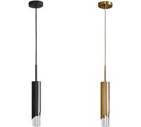 Lustre LED Suspension Lampe Tube Long Noir Lustre LED Décoration de La Maison Restaurant Cuisine Lampe Suspendue Plafonnier 7W 10W,style minimaliste
