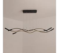 Lustre LED Wave de 130 cm, luminaire Suspendu linéaire pour îlot de Cuisine, lustres Suspendus Modernes en Spirale linéaire pour Salle à Manger, Salon, Chambre à Coucher.