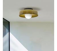 Lustre Léger Plafonnier Luminaire Droplight Mid-Century Verre Nordique Moderne Semi Fmount Près de Rond Chevet Montage Mural Maison Couloir/Vert/Brun