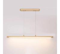 Lustre Linéaire À Led Décoratif de Boutique, Long Luminaire Suspendu Blanc Naturel, Couleur Or 4 000 K, Luminaire Suspendu Pour Table À Manger, Cuisine, Salon, Bar À Petit-Déjeuner/90 Cm/35,4 Pouces/U