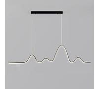 Lustre linéaire à LED, éclairage suspendu minimaliste, luminaire de plafond, lampe de table à manger, lustres suspendus modernes 125 cm 20 W pour cuisine, îlot, chambre à coucher, restaurant Star of