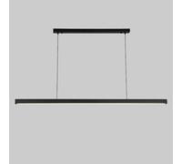 Lustre linéaire LED noir, barre lumineuse suspendue, plafonnier minimaliste, luminaire d'îlot de cuisine, lampes de suspension à longue bande pour lampes de table de salle à manger de bureau LWX