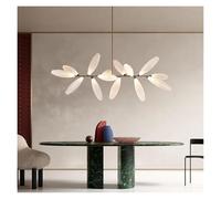 Lustre long en verre de luxe de style nordique post-moderne, luminaire décoratif de pièce simple, idéal for un restaurant ou une chambre à coucher(Tricolor light,L150cm)