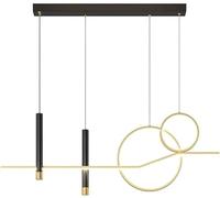Lustre Long Vintage Industriel Créatif Pour Bar, Avec Éclairage Indirect Led 51W, Télécommande Et Variateur Pour Table, Restaurant, Cuisine Ou Chambre.