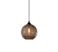Lustre Lumière Globe en Verre Coloré Suspension Moderne Globe Verre Lustre E27 Simple Lampe Suspendue Suspension Luminaire pour Loft Chambre Salle à Manger Cuisine Île Évier Plafonnier Suspendu