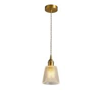 Lustre, lumières LED Nordique Minimaliste en Verre Chambre Cuisine Couloir entrée Lustre à Suspension à tête Unique E27/E26 lumière Luxe doré décoration Lampe Suspendue