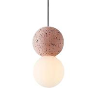 Lustre, Lustre de Style Industriel Nordique, Petite Lampe Suspendue en terrazzo à personnalité créative, Source Lumineuse E27, Lampe Suspendue à Une tête, décoration de Chevet de Magasin de thé au la