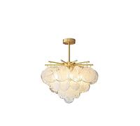 Lustre - Lustre en Cristal Carillon éolien Lampe de Chambre à Coucher Lumière française Filet Rouge Lampe de Salon Chambre Principale créative Cristal de cuivre Complet