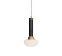 Lustre Lustres LED Postmoderne Lustre à Une tête Simple Comptoir de Bar Créatif Fer Forgé Verre Salon Fond Mur Chambre Hôtel Chevet E27 Lampe Suspension Lumières