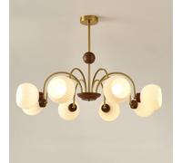 Lustre médiéval, plafonnier en Verre rétro, éclairage Rustique, Lustre de Ferme Classique fabriqué à la Main, 8 têtes