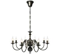 Lustre Métal Noir Antique 8 Ampoules E14 Suspension Plafonnier Lampe vidaXL