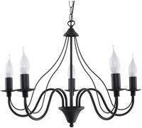Lustre MINERWA 5 noir 5xE14 10W acier 80x60x60cm Sollux Lighting