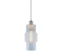 Lustre minimaliste scandinave, suspension cylindrique en verre translucide, ampoule E27, style moderne du milieu siècle, idéal for une salle à manger, chambre, un café ou bar. Décoration d'intérieur