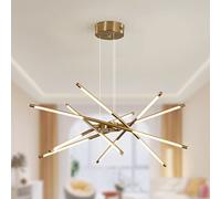 Lustre moderne à LED Sputnik, luminaire suspendu industriel noir/doré, plafonnier d'intérieur avec 12 têtes pour salon, salle à manger, cuisine, chambre à coucher