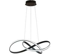 Lustre moderne à LED, suspension annulaire intensité variable 48 W/58 W, plafonnier en acrylique, lampe suspendue linéaire réglable,lampe suspendue