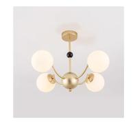 Lustre Moderne BIANBHUO en Verre, Douille E26, Suspension Simple en métal au Design Original, Couleur Or, idéal pour la décoration de Plafond dans Une Chambre, Un Salon ou Une Salle à Manger