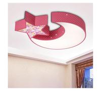Lustre moderne, Creative Star demi-lune Led plafonnier enfant bébé chambre lumières plafonniers décoration livraison gratuite(Diameter 68cm,PINK_WARM WHITE)