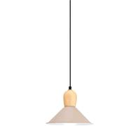 Lustre Moderne de Chambre à Coucher, Lampe Suspendue Industrielle colorée avec Design en Bois, luminaire décoratif personnalisé pour Chambre à Coucher (Rose)