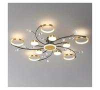 Lustre Moderne de Luxe en Cristal et LED - Plafonnier élégant pour Salon, Chambre et Salle à Manger - Luminaire Suspendu stylé pour la décoration intérieure
