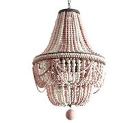 Lustre Moderne de Style Campagnard En Bois Perlé, Suspension Bohème Vintage À 8 Lumières, Style Bohème, Pour Salle À Manger, Chambre, Îlot de Cuisine./1