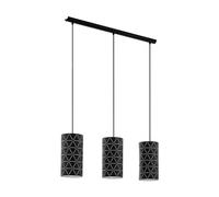 Lustre Moderne Design Noir A 3 Lumières GL0415