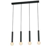 Lustre Moderne Design Noir A 4 Lumières GL0400
