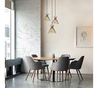 Lustre moderne doré 63 x 63 cm, hauteur 128 cm | Corps en métal, hauteur réglable, 3 x E27 max 40 W | Éclairage élégant pour la maison et le bureau