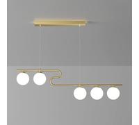 Lustre Moderne E27 en Forme de Boule de Verre d'europe du Nord, Lampe Suspendue Industrielle en métal, Compatible avec Le Salon et la Salle à Manger,Luminaire
