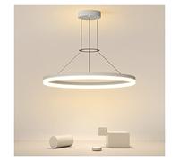 Lustre moderne en cristal à DEL - Plafonnier rond minimaliste, éclairage blanc et noir élégant pour salon, salle à manger et chambre à coucher, décoration d'intérieur élégante et économe en énergie