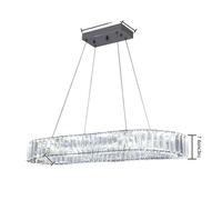 Lustre moderne en cristal, ampoules LED incluses, éclairage polyvalent pour plusieurs pièces, 70cmchangeable