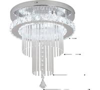 Lustre moderne en cristal, ampoules LED SMD, température de couleur réglable ,bleu, variable