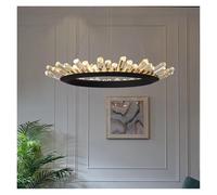 Lustre Moderne en Cristal de Style Iceberg pour Restaurant Salon Ou Maison Lustre Rond Doré à LED Style Moderne Suspension Luminaire Suspendu pour Chambre Salon
