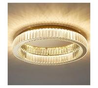 Lustre Moderne en Cristal LED - Plafonnier Circulaire pour Salon et Chambre, lumière Blanche Froide, 80 cm de diamètre, luminaire d'intérieur élégant