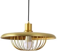 Lustre moderne en forme de citrouille, cage métallique à une tête, luminaire décoratif pour bar, restaurant, chambre à coucher