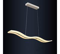 Lustre moderne en forme de vague à LED - Lustre moderne simple en acrylique - Lampe suspendue linéaire réglable pour table à manger, cuisine, îlot de bureau (taille : 98 x 11,5 cm, 38 W, couleur : bla