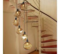 Lustre Moderne en Spirale, Long et Minimaliste, pour Salon, Duplex, pavillon, Suspension, Villa, Mode, créatif, Restaurant, plafonnier, 5 ou 6 pièces, G4, fabriqué en